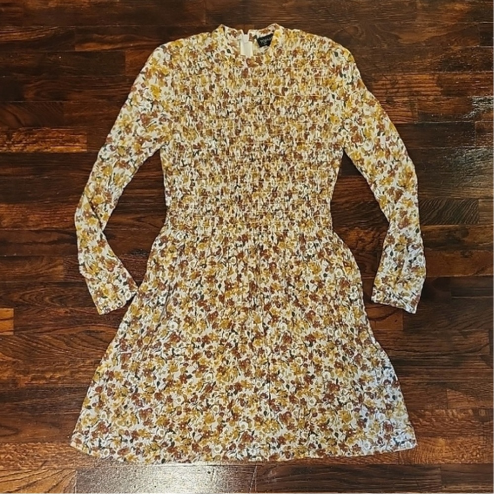Floral Long Sleeve Mini Dress